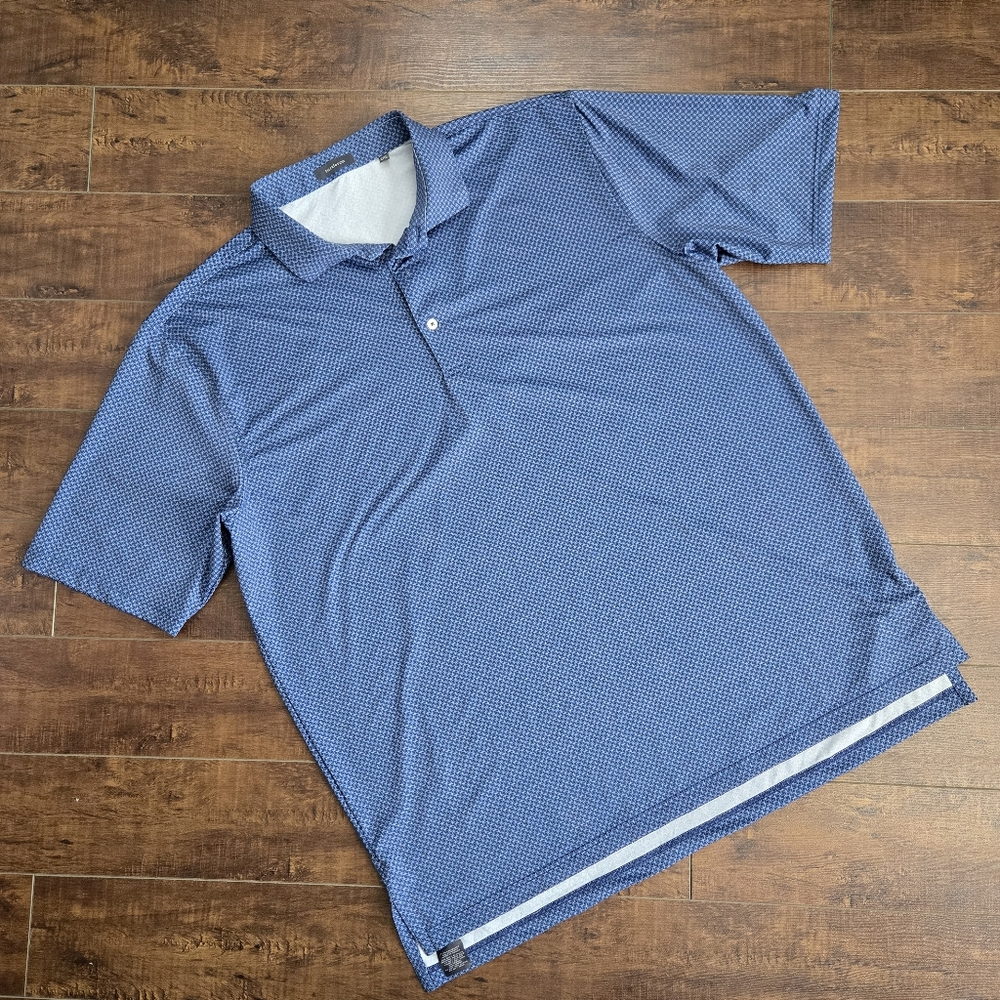 Turtleson Mason Performance Polo Shirt Navy Lavender Size 2XL